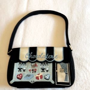 Lulu Guinness purse & dust bag French “chocolaterie”